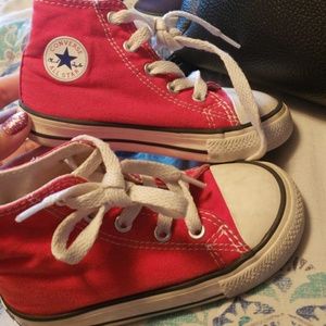 Red converse for toddlers size 7c